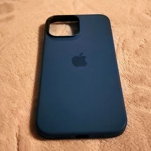 APPLLE blue silicone iPhone 14 pro max case